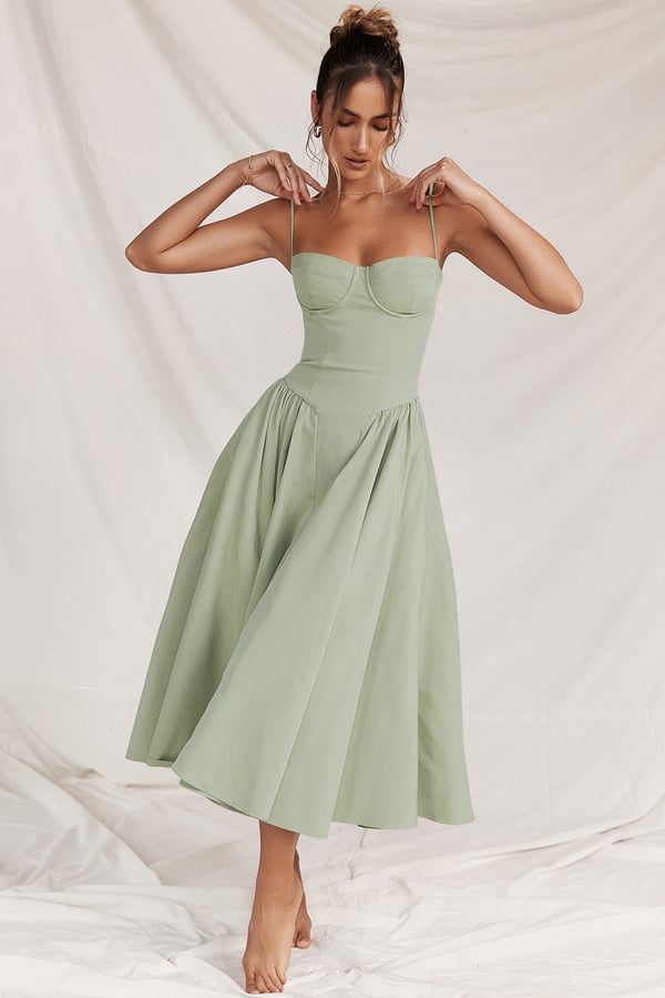 Olsen Sweetheart Bustier Midi Dress