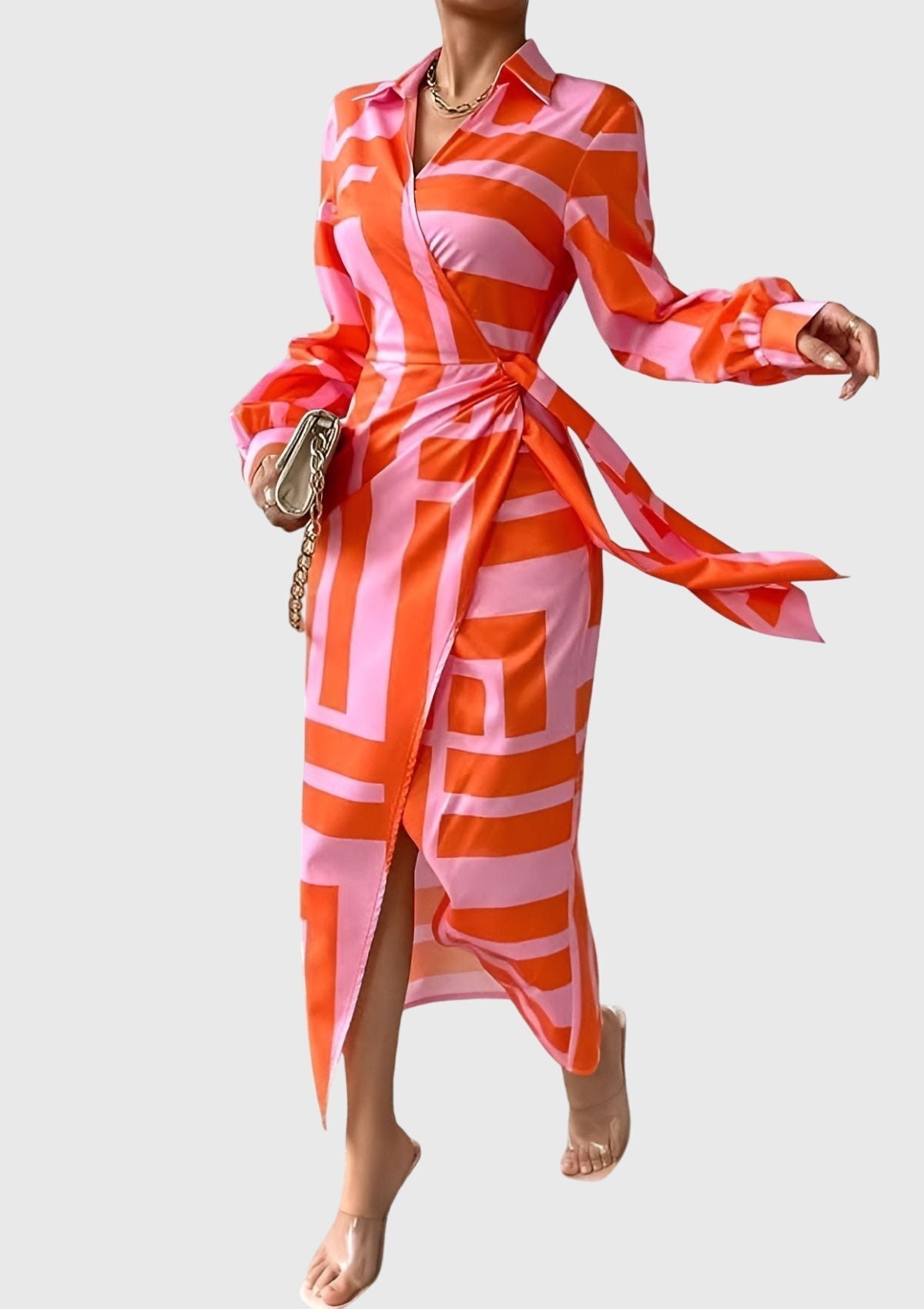 Lily | Elegant Wrap Dress with Print
