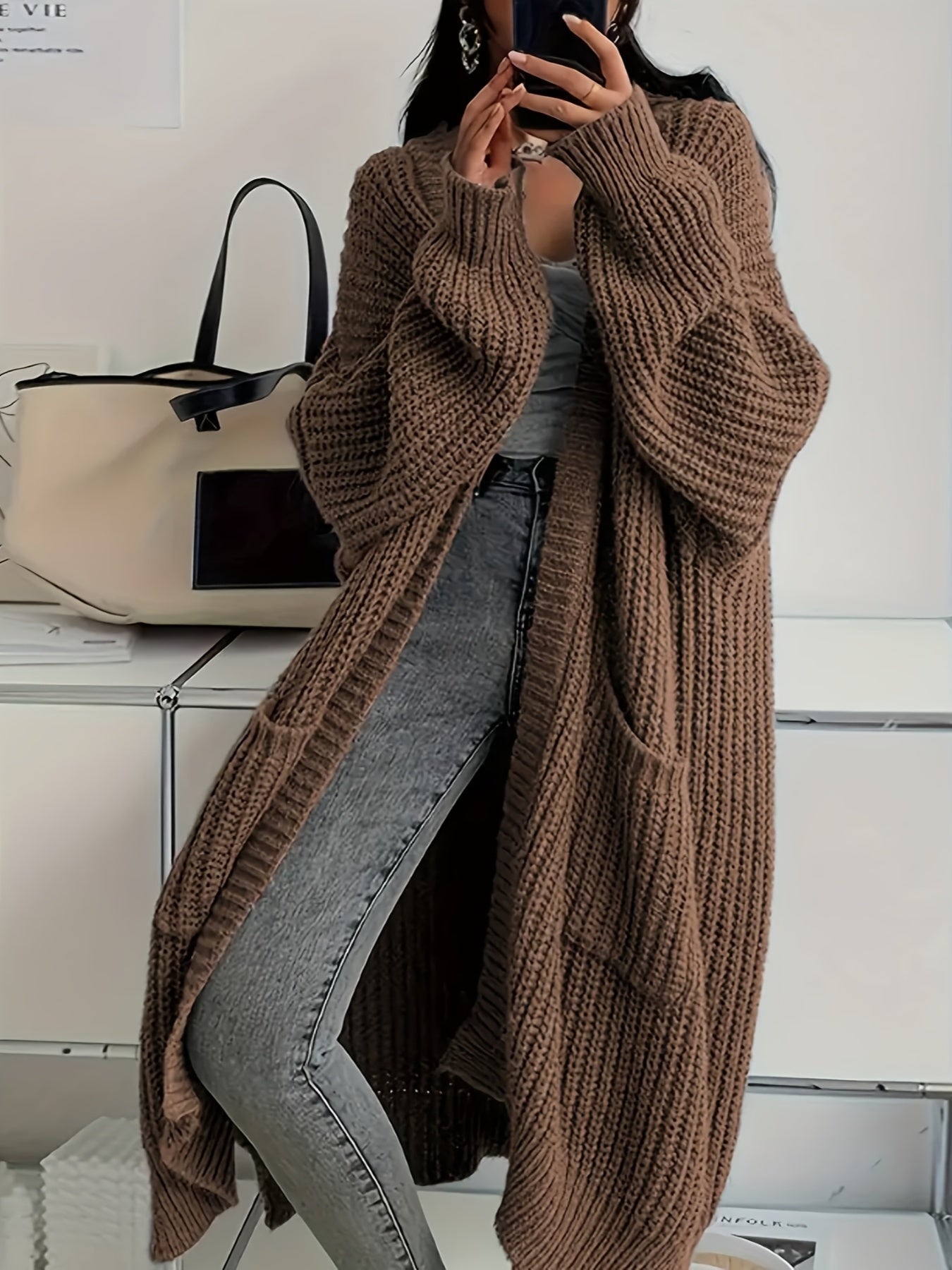 Alice | Gemütlicher Langgeschnittener Strickjacke für Selbstbewusstsein