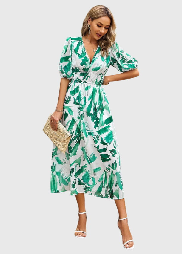 Lily | Flattering Floral Midi Dress