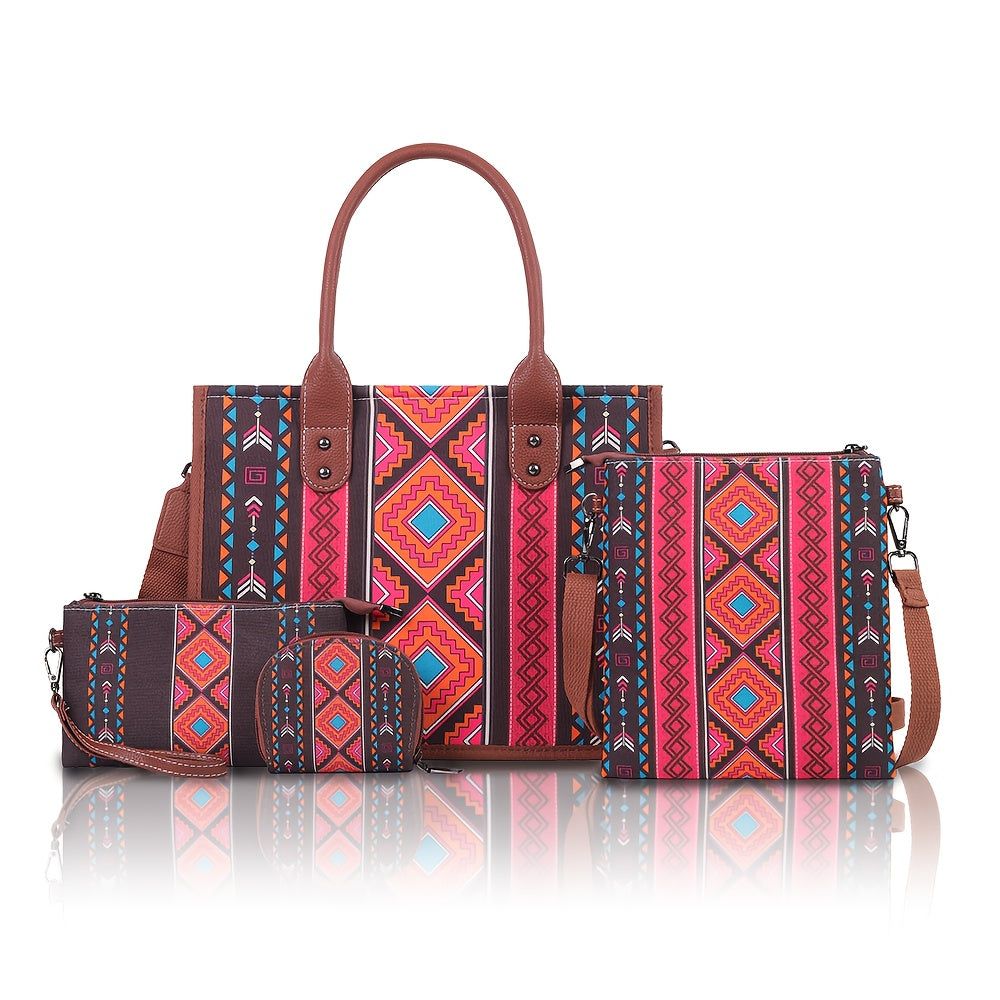 4pcs Large Capacity Bohemian Bag Set