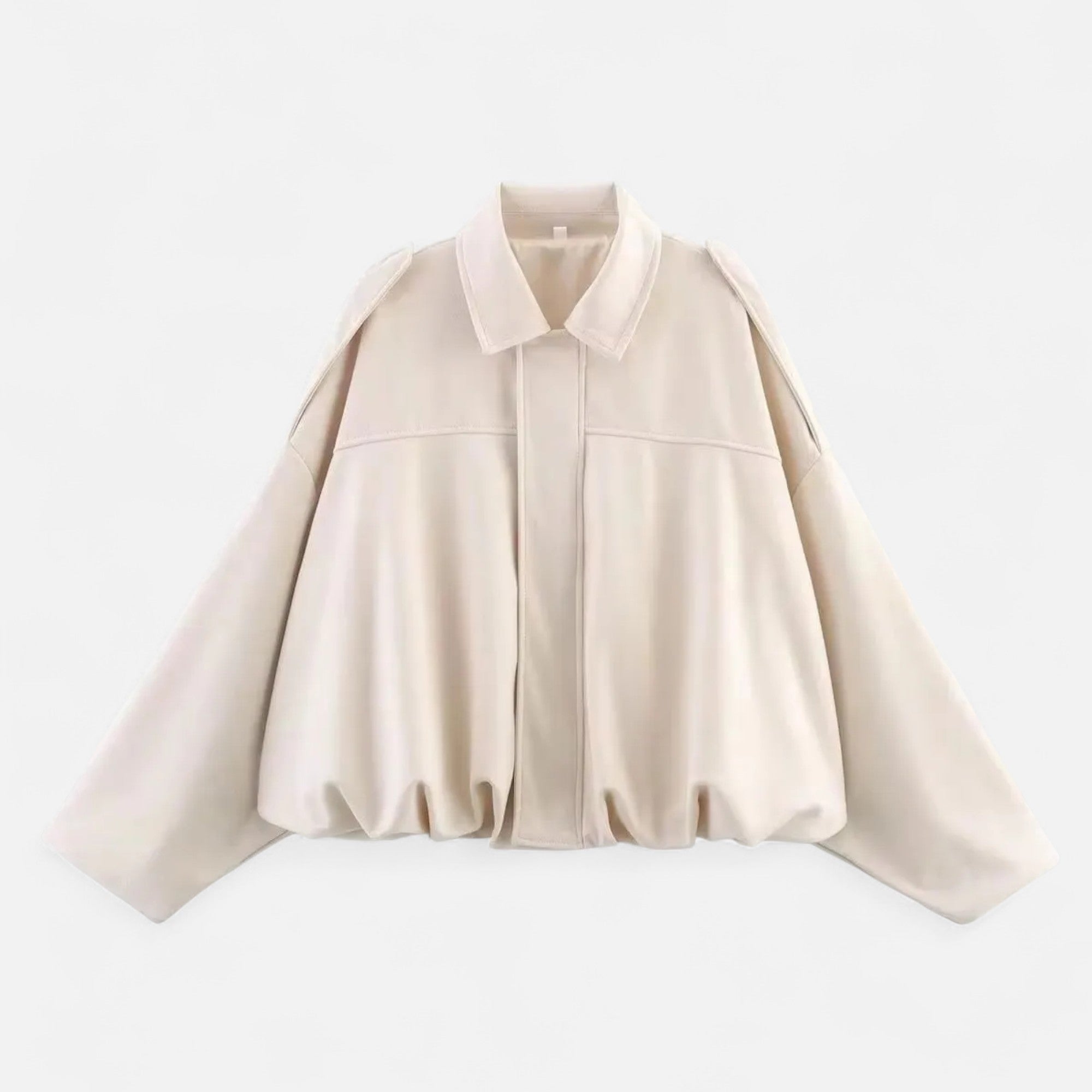 Women's Faux Suede Bomber Jacket Zip-Up Lapel Collar