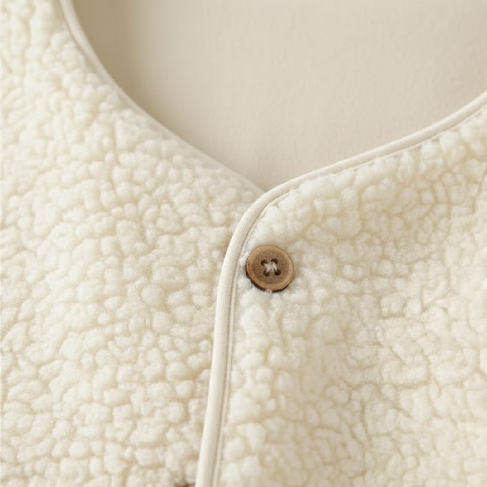 Women's Teddy Fleece Vest Sleeveless Collared Layering