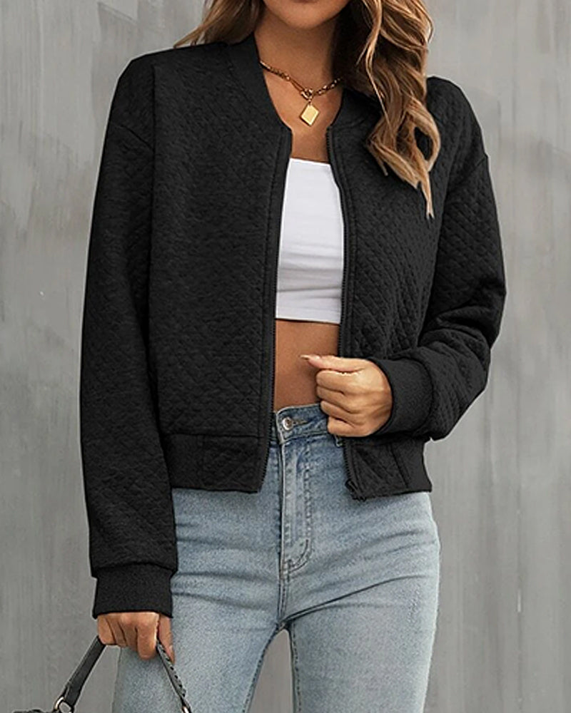 Bomber da donna, caldo strato per autunno-inverno