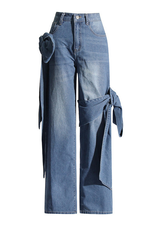 Washed High-Waist Denim