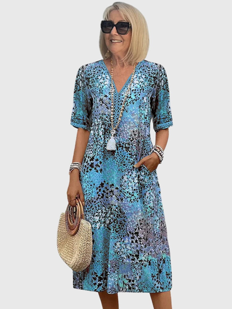 Lily | Elegant Floral Midi Dress