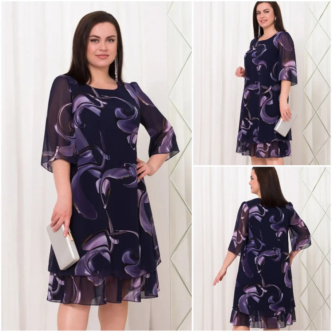 Lily Midnight Swirl Chiffon Dress