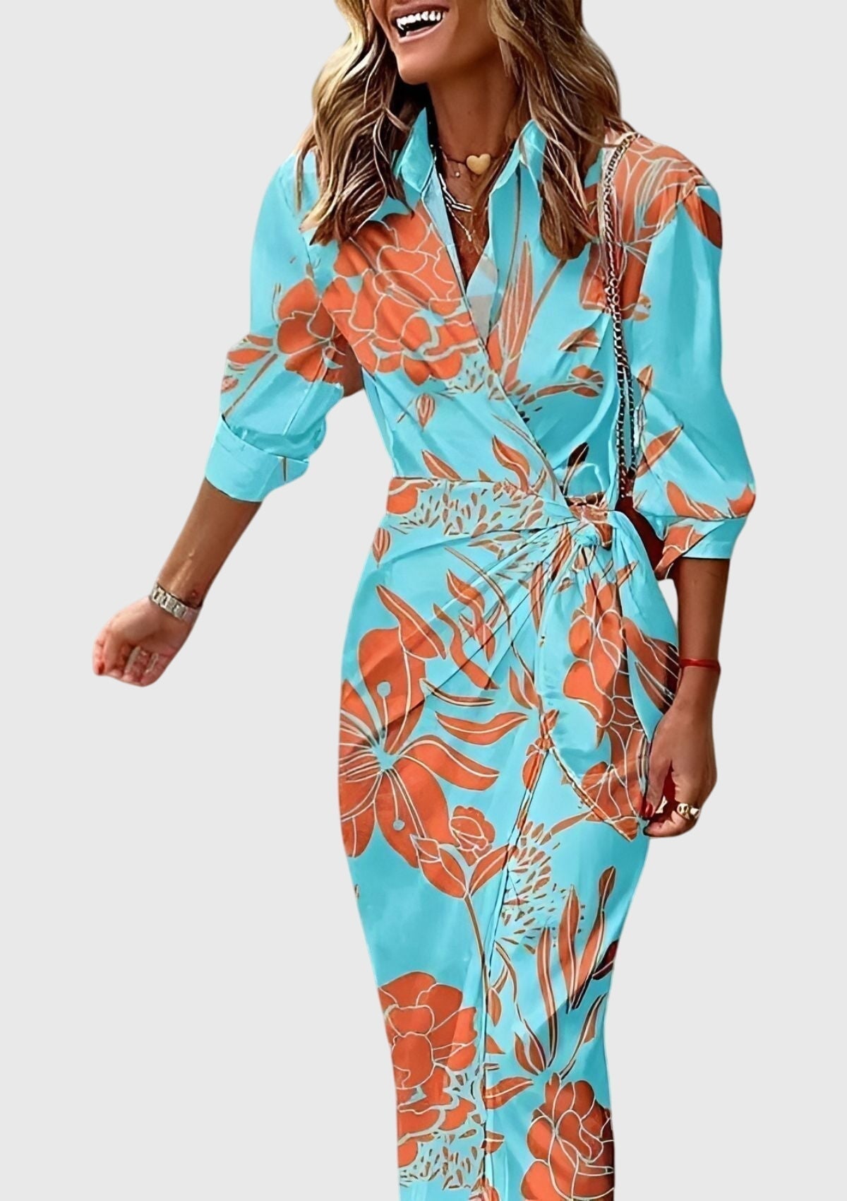 Lily | Elegant Wrap Dress with Print