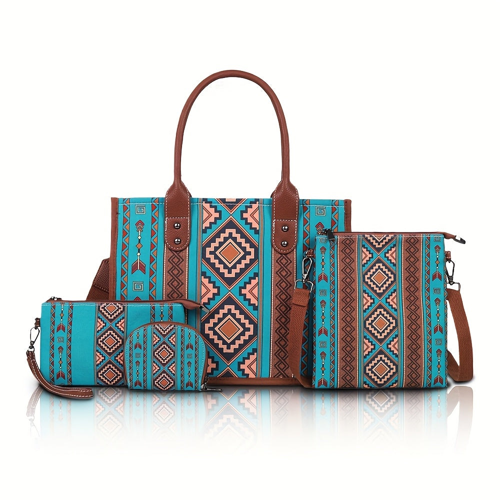 4pcs Large Capacity Bohemian Bag Set