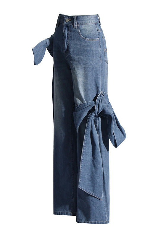 Washed High-Waist Denim