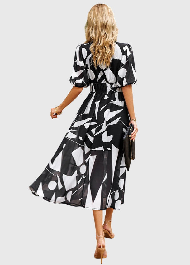 Lily | Flattering Floral Midi Dress