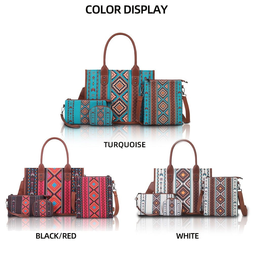 4pcs Large Capacity Bohemian Bag Set