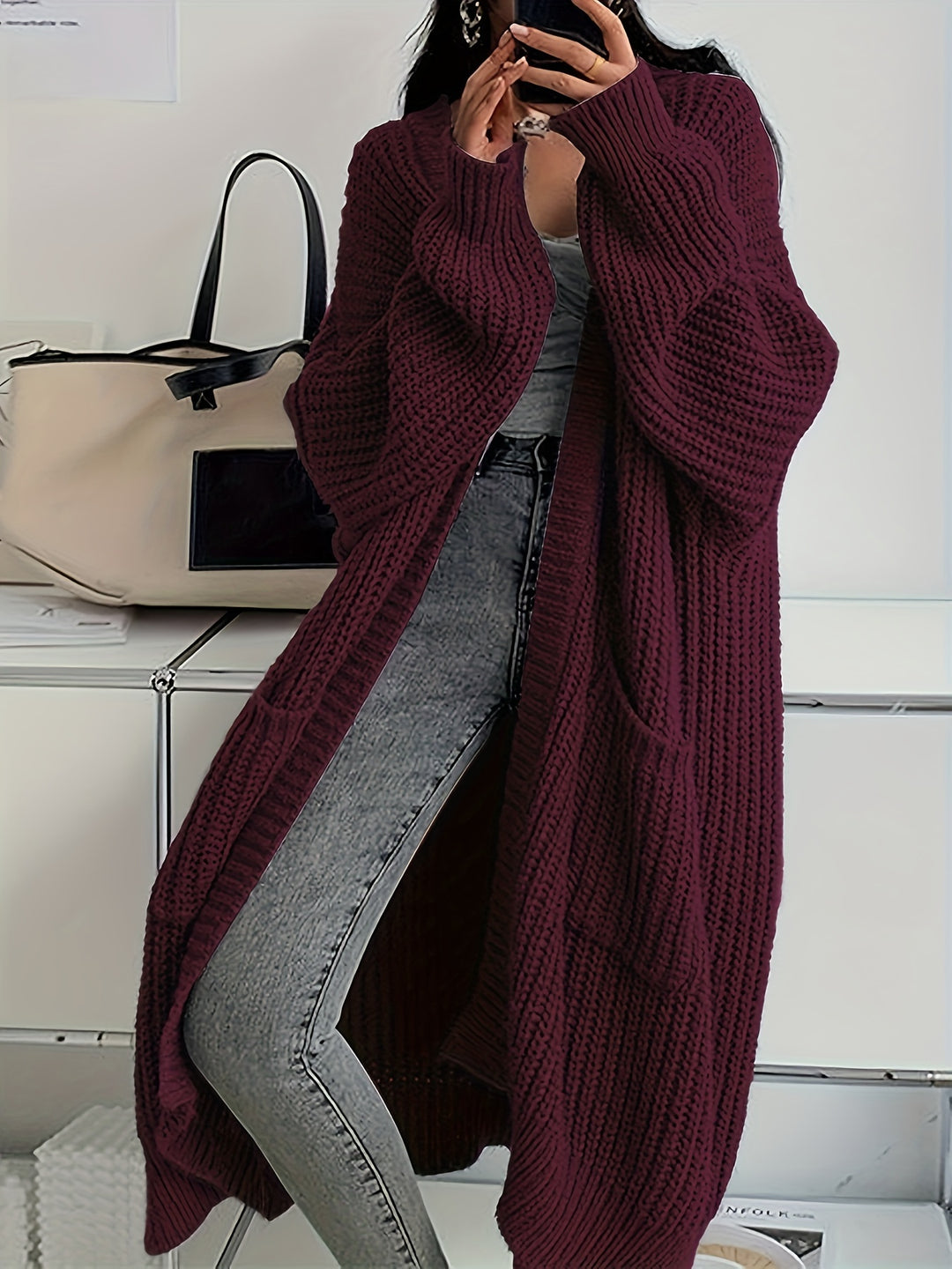 Rowena Front Open  Knitted Cardigan