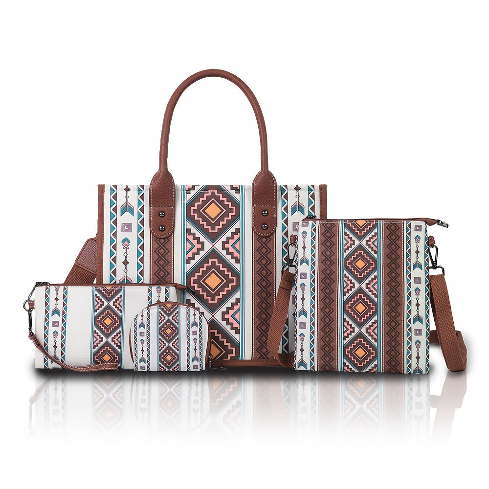 4pcs Large Capacity Bohemian Bag Set