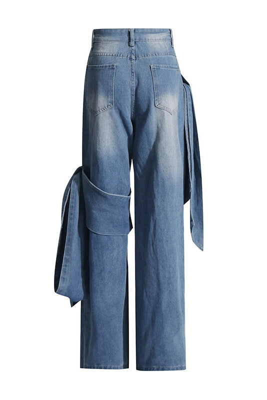 Washed High-Waist Denim