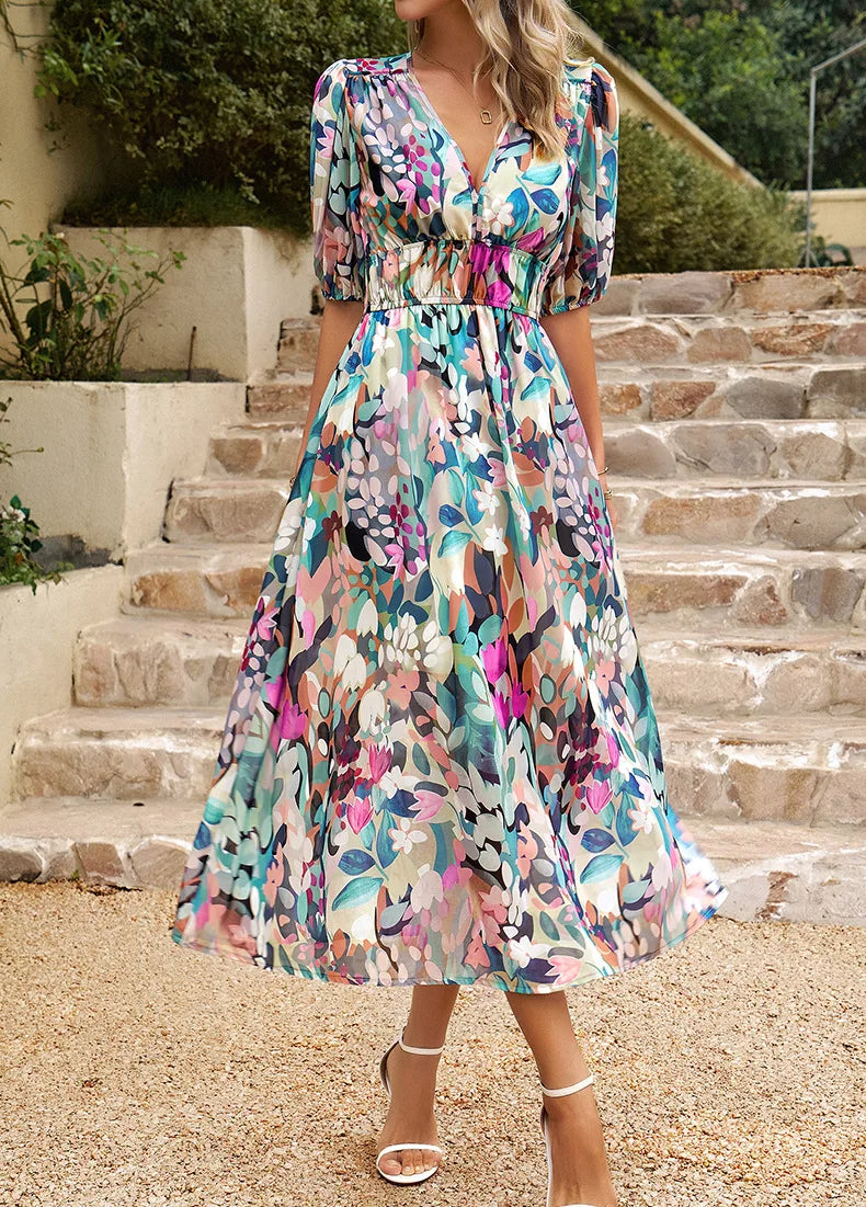 CHELSEA Floral Midi Dress