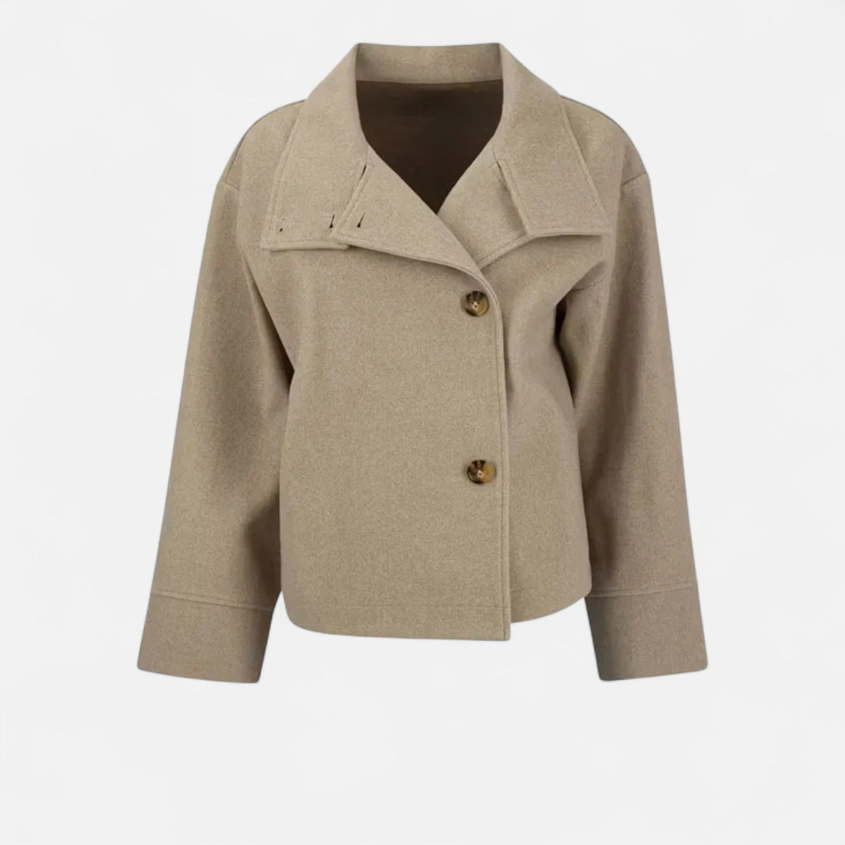 Cappotto corto da donna con collo alto