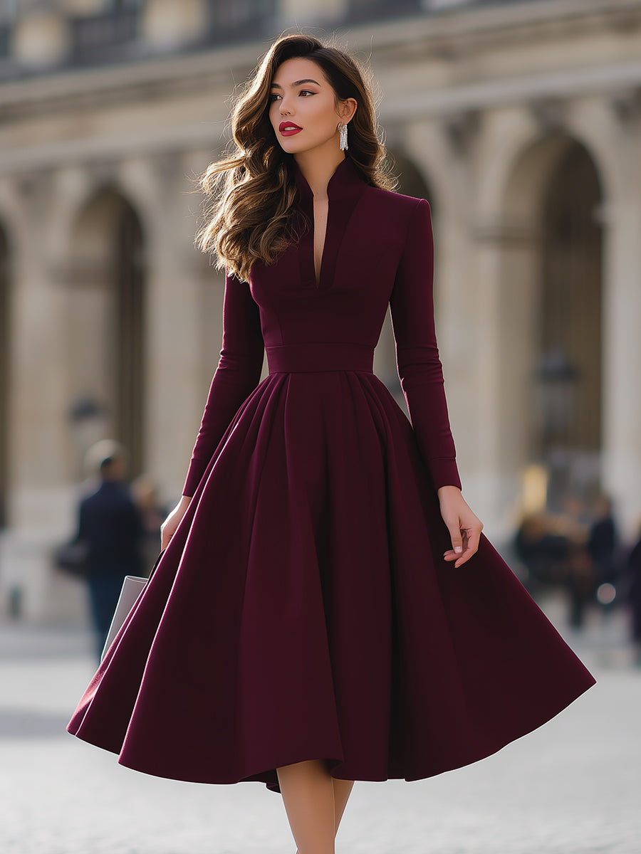 Jennifer | Vestido midi con escote en V