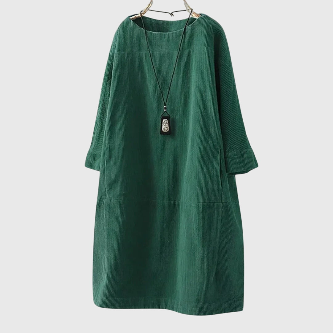Lily | Lockeres Cordkleid in Midi-Länge