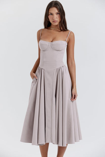 Olsen Sweetheart Bustier Midi Dress