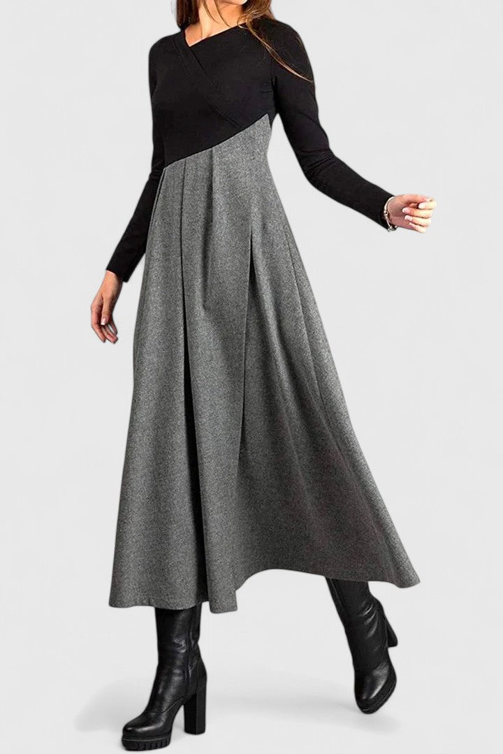 Annie | Elegantes Maxikleid mit langen Ärmeln