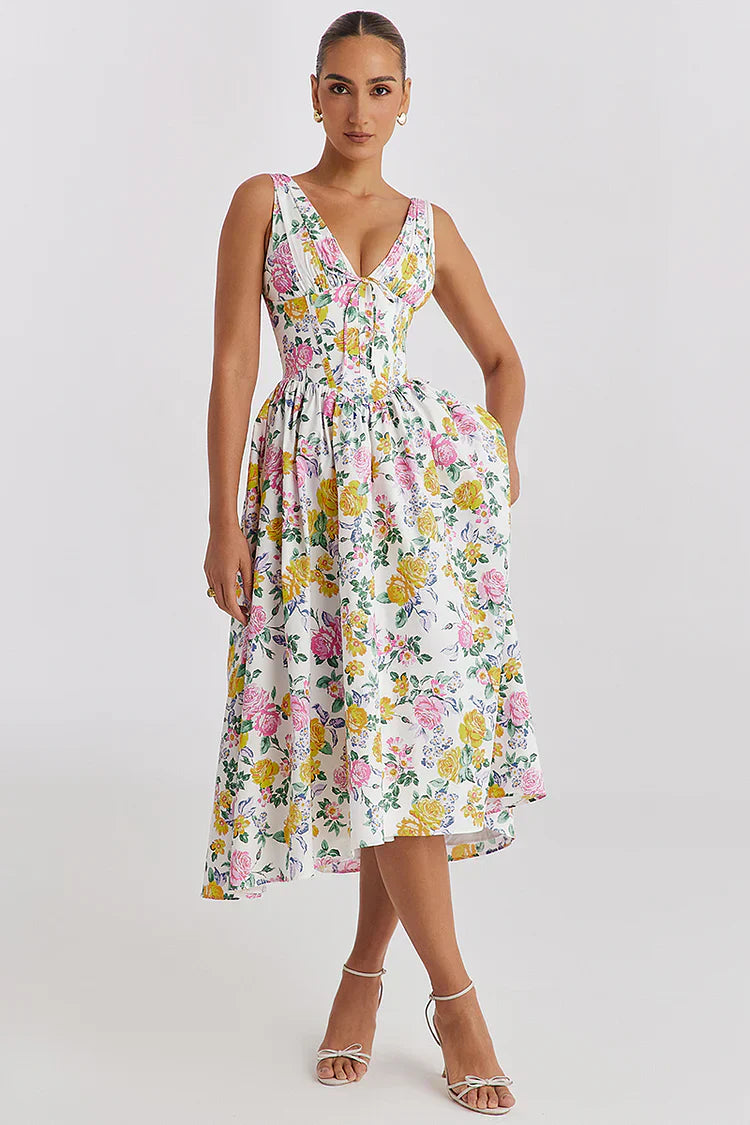 Evie Floral Midi Dress