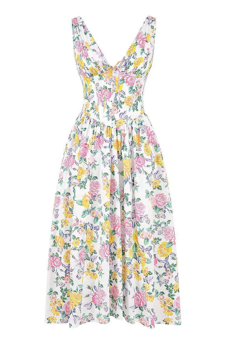 Evie Floral Midi Dress