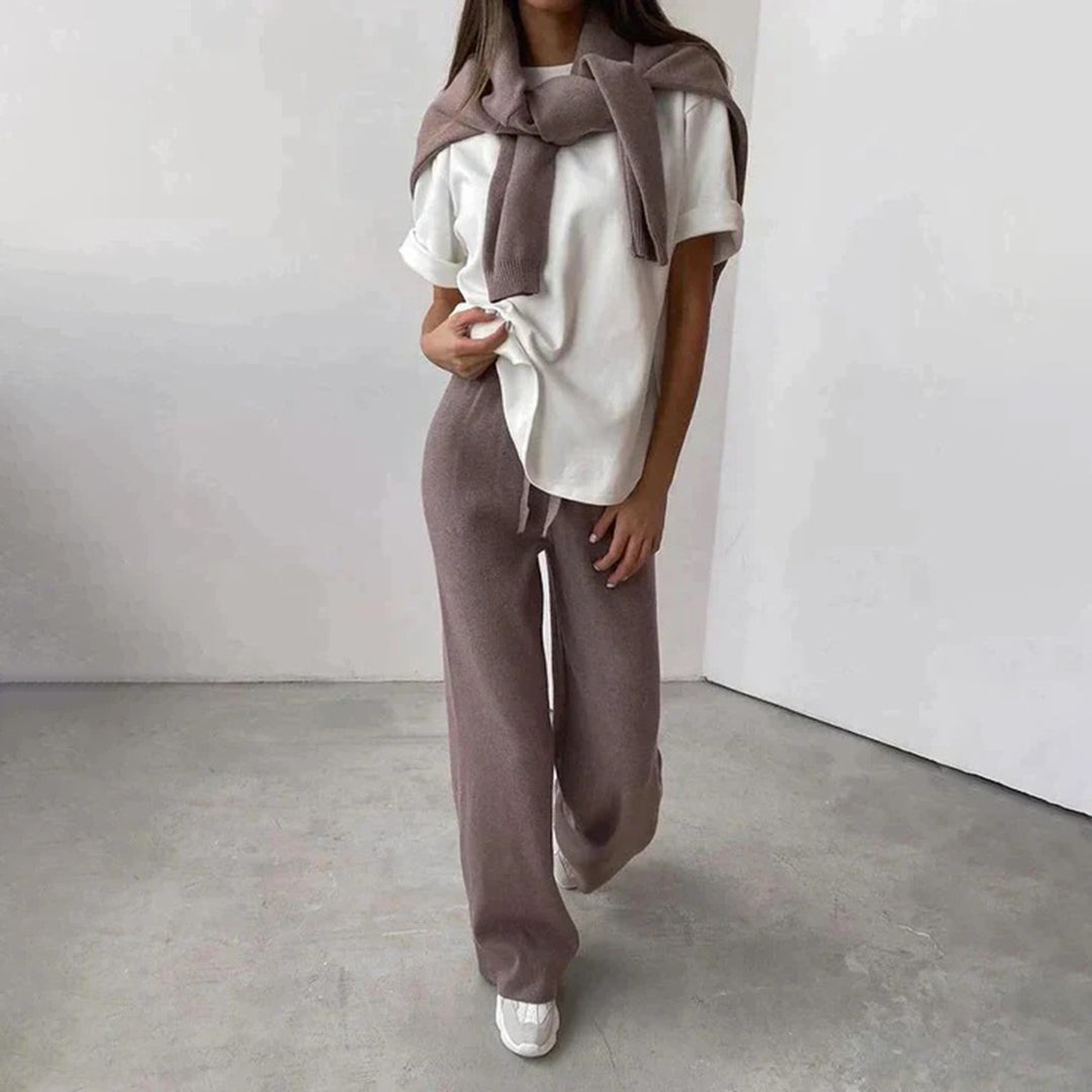 Conjunto informal cómodo a juego para mujer