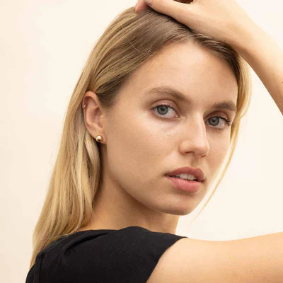 Clara | Kulaté náušnice 18K zlato