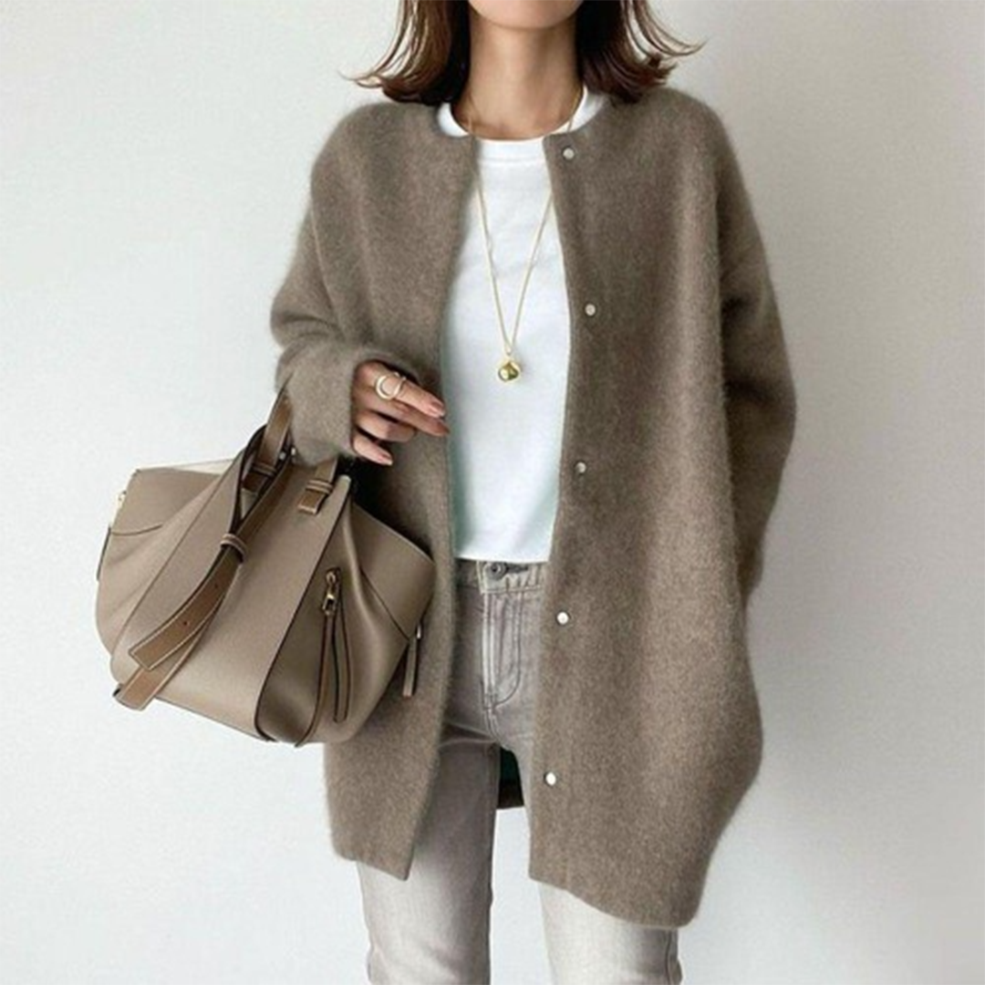 Cardigan tricoté long pour femme