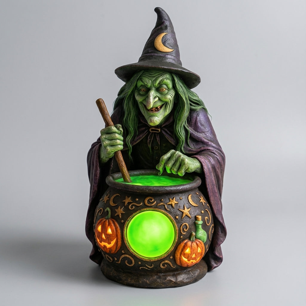 Witch Cauldron LED Lamp Halloween Decoration