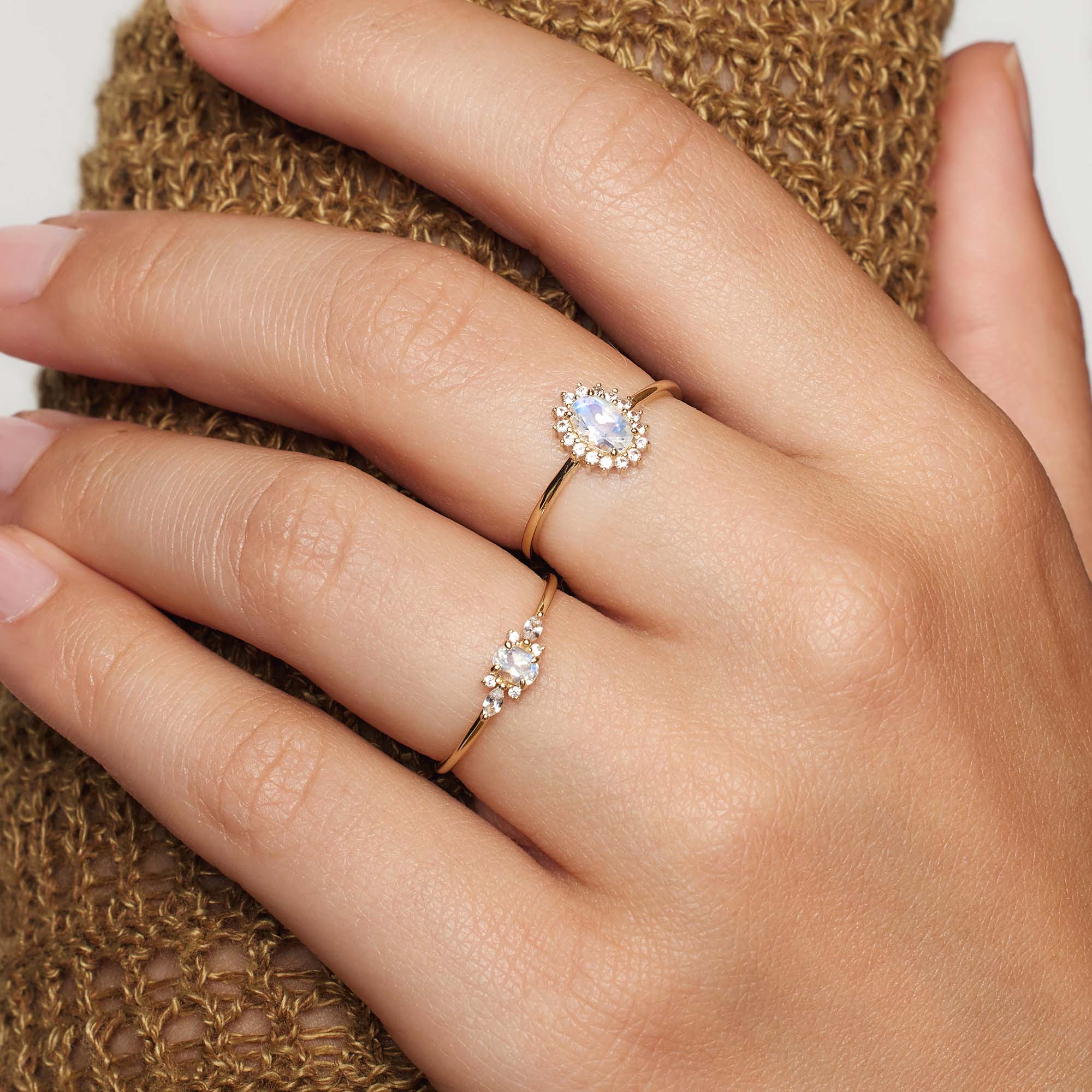 Clara | Violetter Diamantring 18 Karat Gold