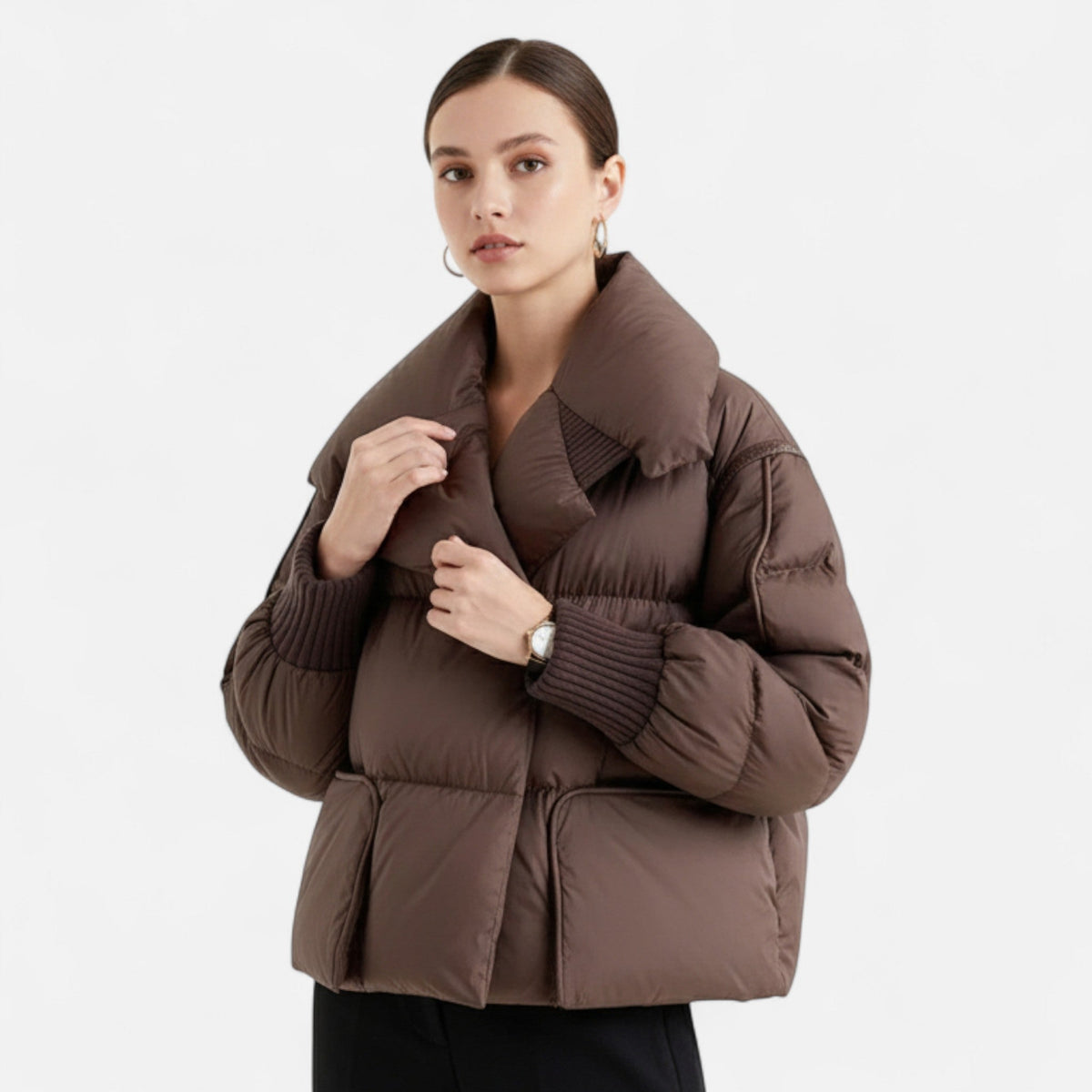 Piumino da donna con maniche rimovibili