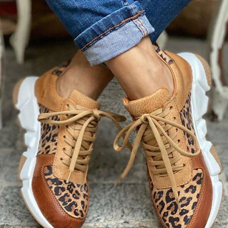 Annie | Baskets confortables léopard