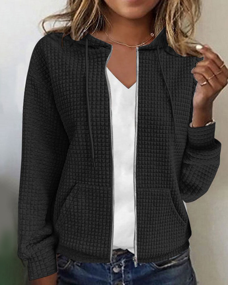 Women's Cotton-Blend Jacket Practical Pockets Modern Cut