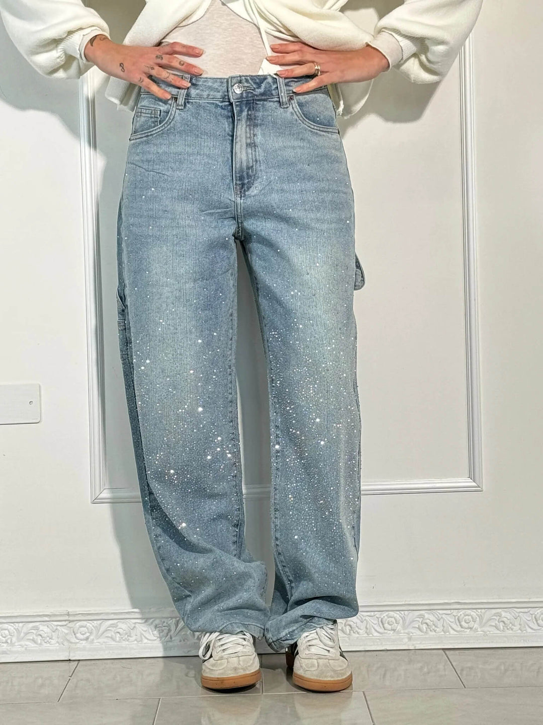 Kelly Balloon Carpenter Shine Denim Jeans