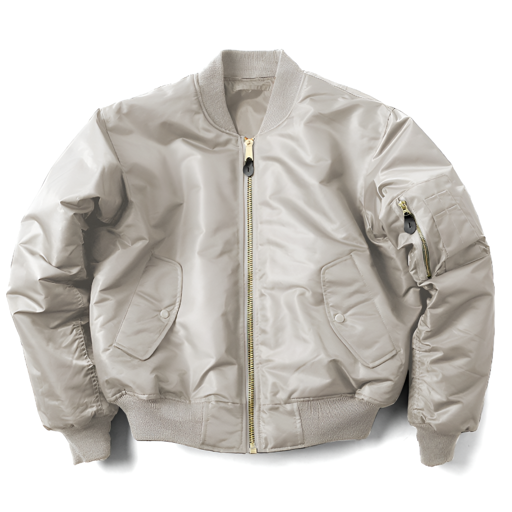 Women's Classic Bomber Jacket Rib-Knit Trims Durable