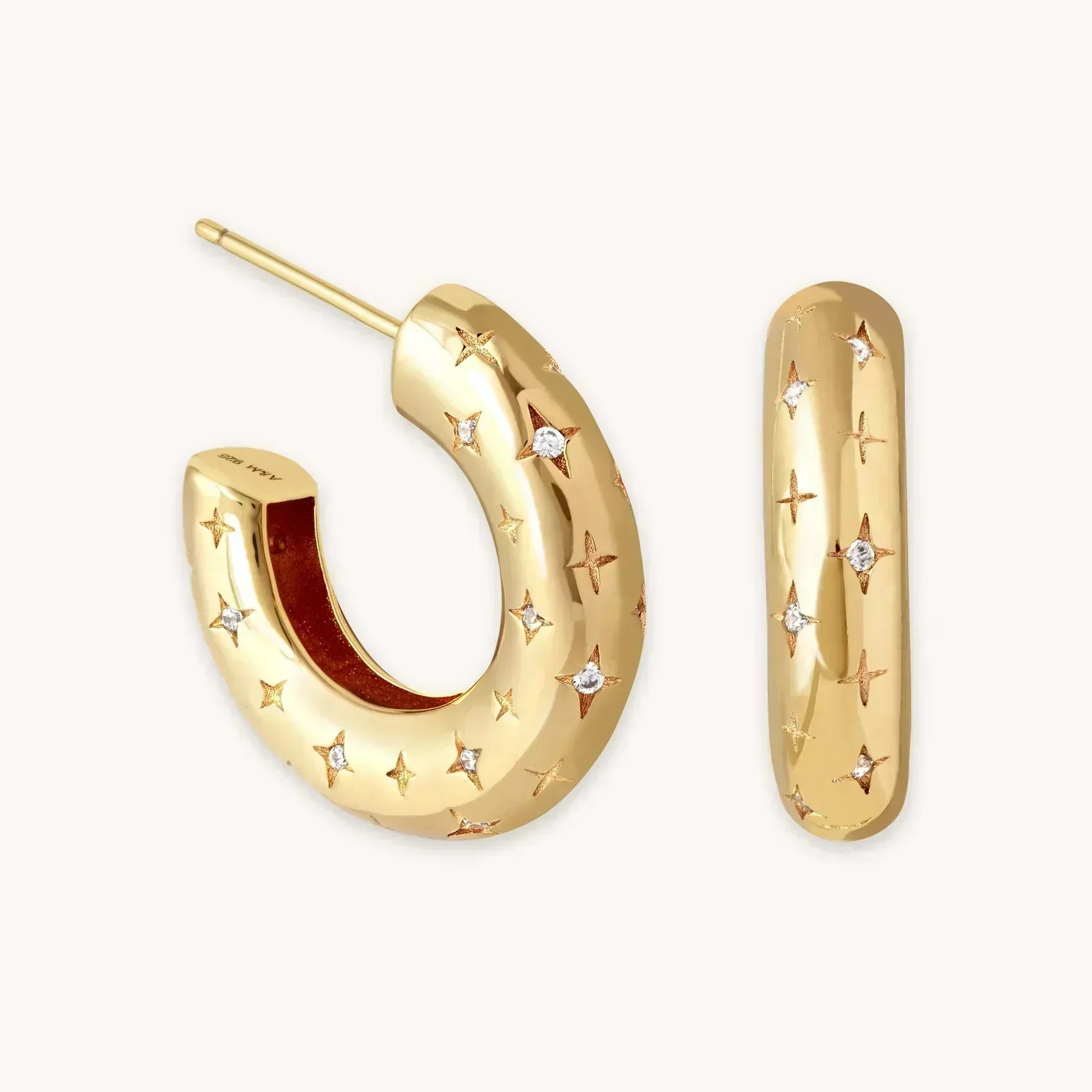 Clara | Stern-Ohrringe 18 Karat Gold