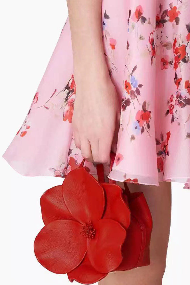 Floral Leather Handbag