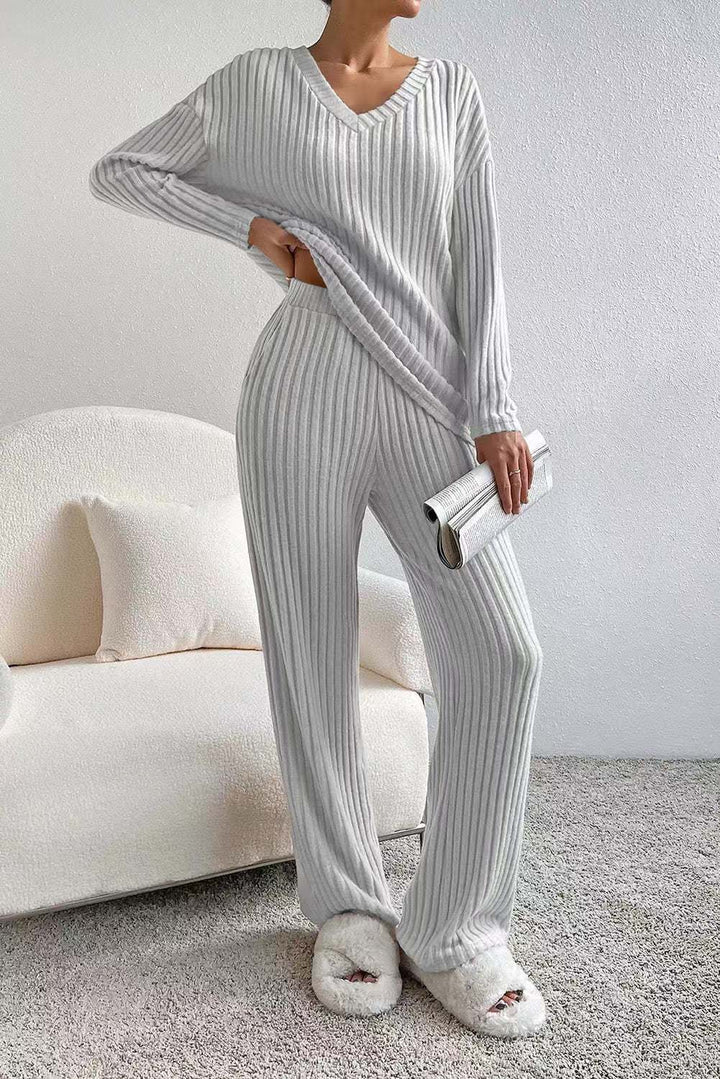 Melina - Ribbed Knit Lounge Set