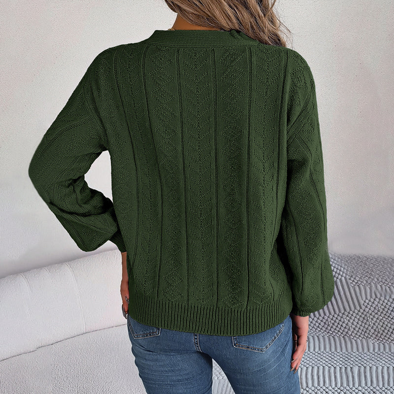 Ella -  Casual Cable-Knit Sweater