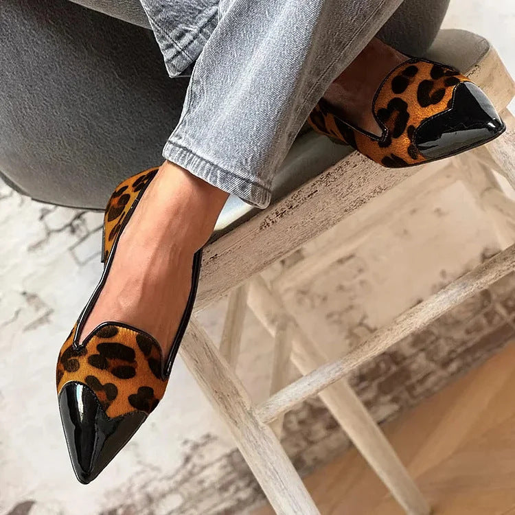 ZAPATILLAS DE BALLET CON ESTAMPADO ANIMAL REFINADO