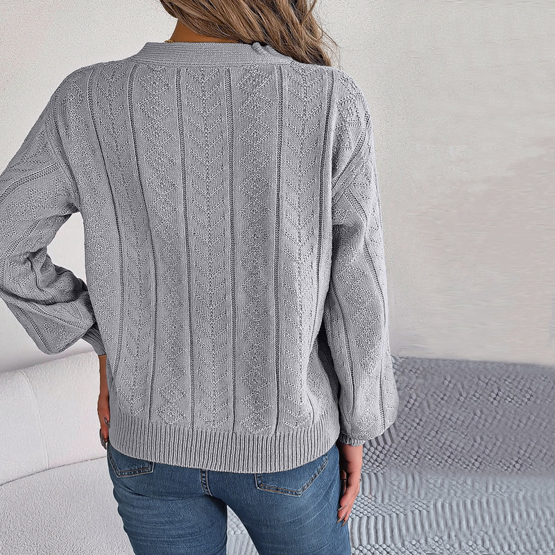 Ella -  Casual Cable-Knit Sweater