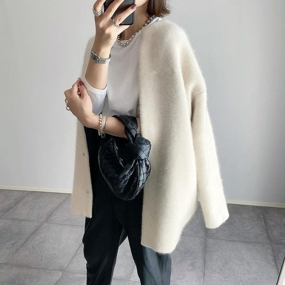 Women's Cashmere Cardigan Elegant Lightweight Warm Refined