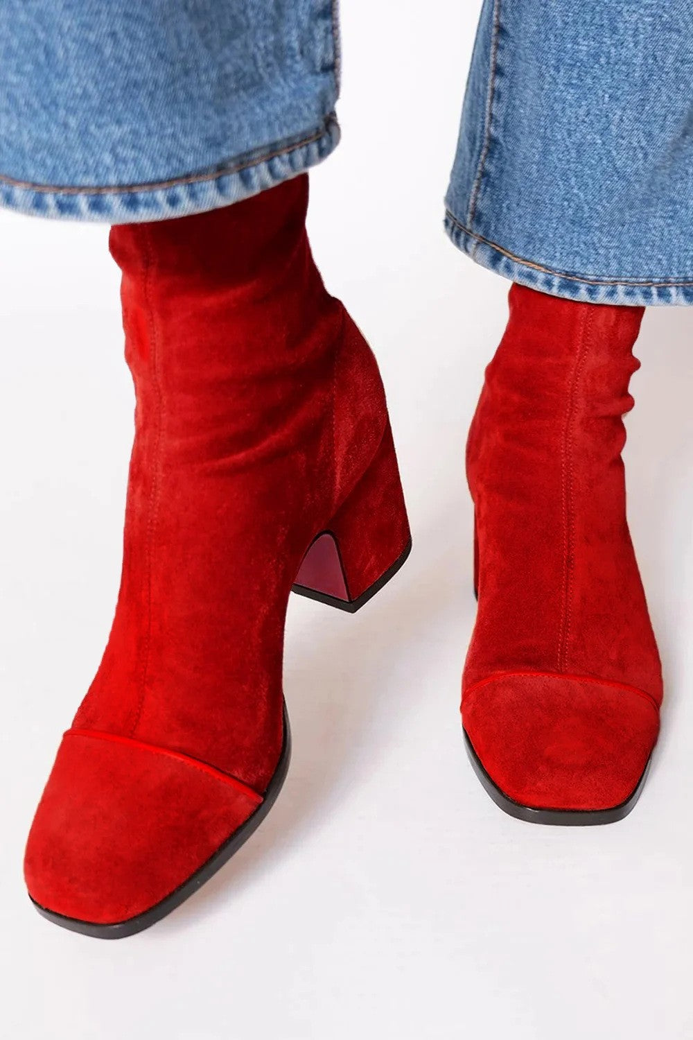 Luna | Botines de tacón con punta cuadrada
