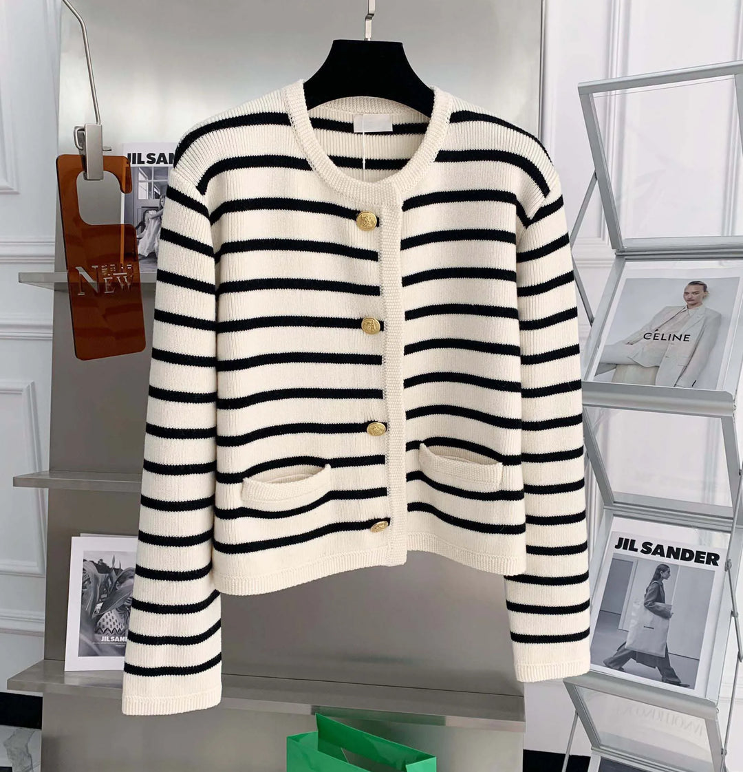 Solange Women Stripe Knitted Cardigans