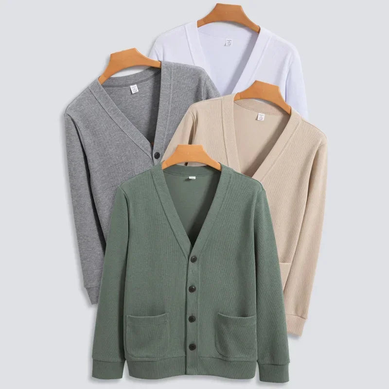 Women's V-Neck Cardigan Versatile Button Front
