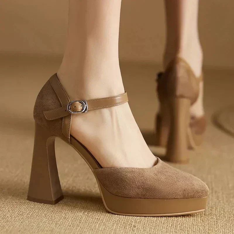 Lily | Zapatos de tacón elegantes Celeste