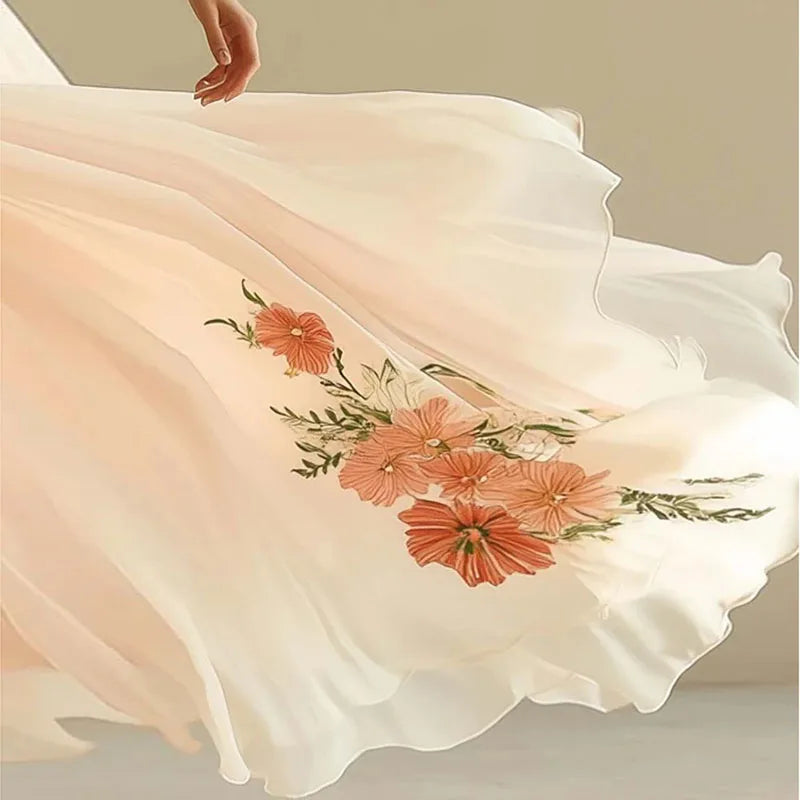 Amelia | Elegante Abito da Festa a Vita Alta con Scollo a V