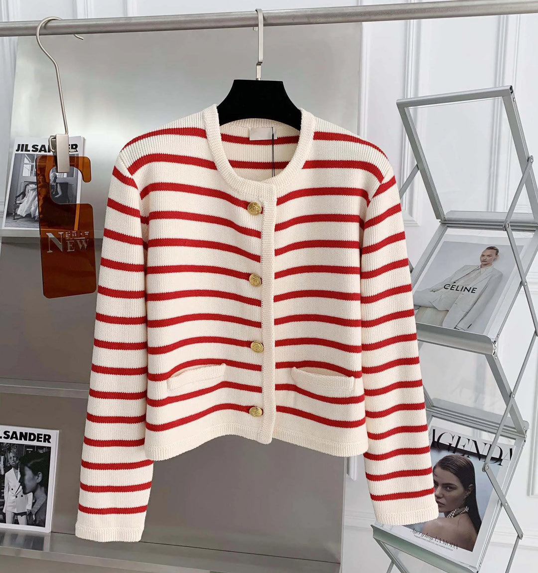 Solange Women Stripe Knitted Cardigans